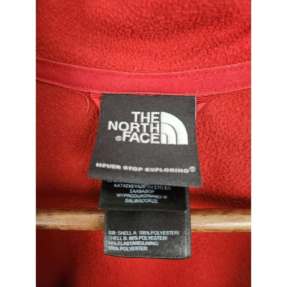 The North Face Men's‎ FlashDry 1/2 Zip Fleece Pullover Size Small Red Gray